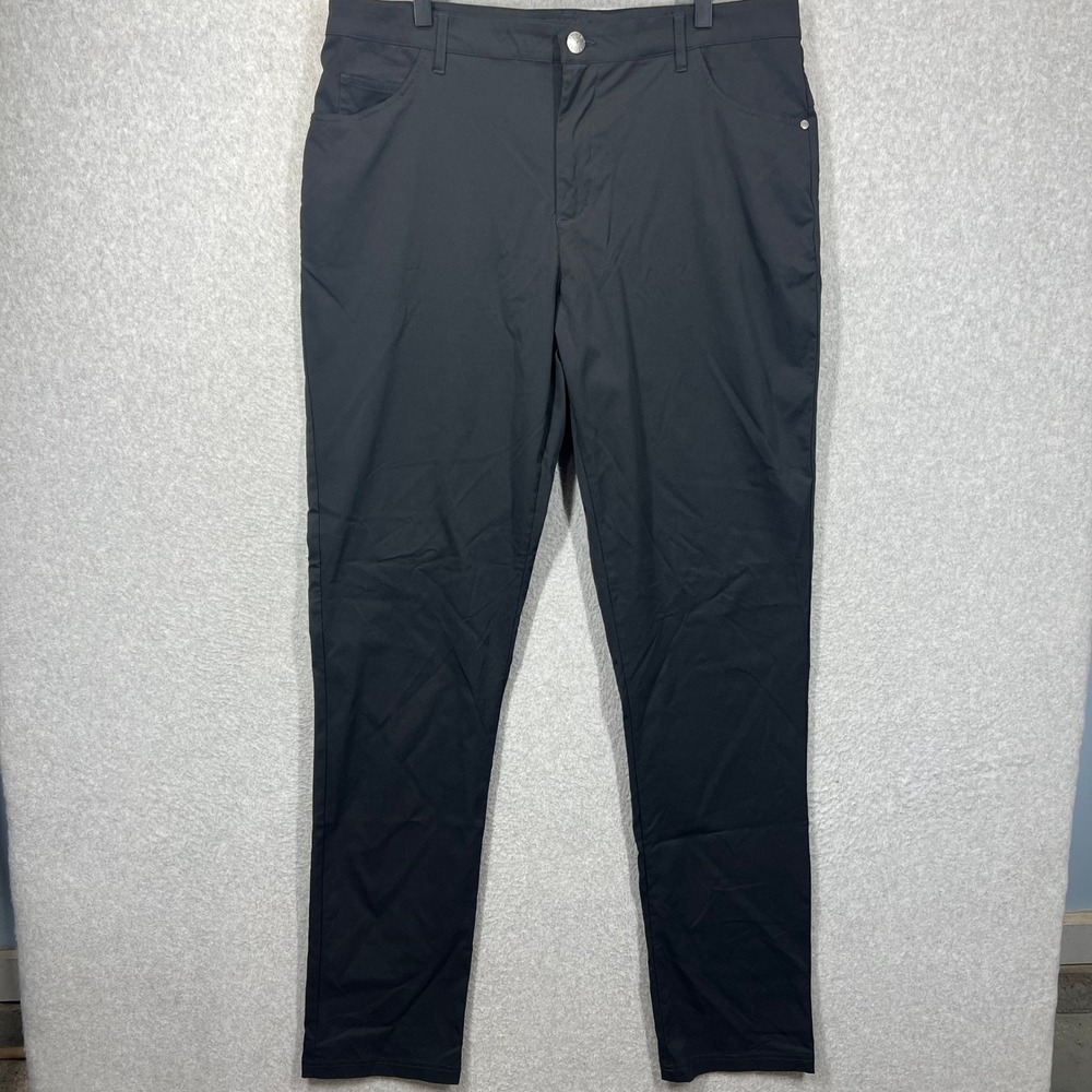 American Tall Chino Pants Mens 38x36 Black Slim Fit‎ Performance Stretch EUC